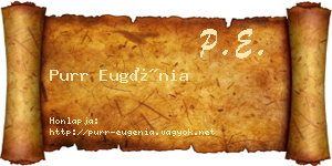Purr Eugénia névjegykártya